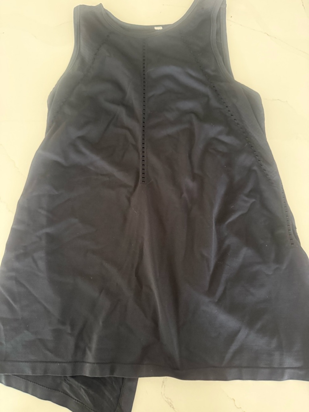 Black Sleeveless Tunic Top